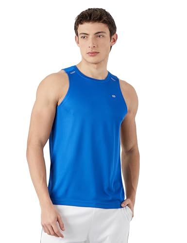 Image of Amazon Brand - Symbol Men's Polyester Color Block Active Regular Fit Sports | Round Neck | Sleeveless T-Shirt
