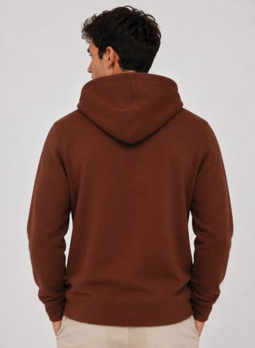 Image of ADRO Mens Abstract Graphic Hoodie | 320 GSM Cotton Poly Fleece | Regular Fit Contemporary Artistic Sweatshirt for Winter & Streetwear