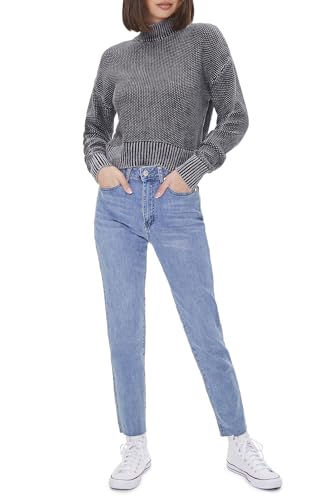 Forever 21 Women's Mineral Wash Mock Neck Sweater4