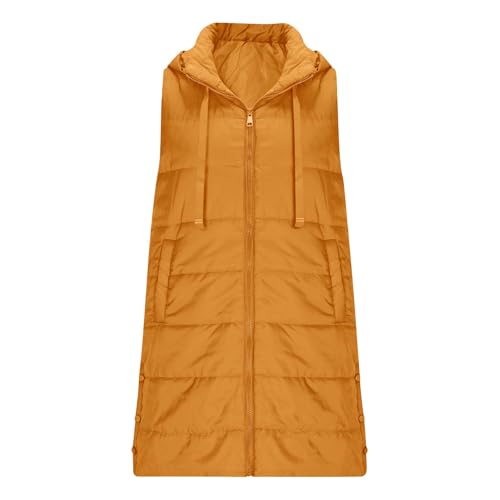 Long Puffer Vest Women Lightweight Hoodie Jacket Casual Winter Tops 2026 - image 7
