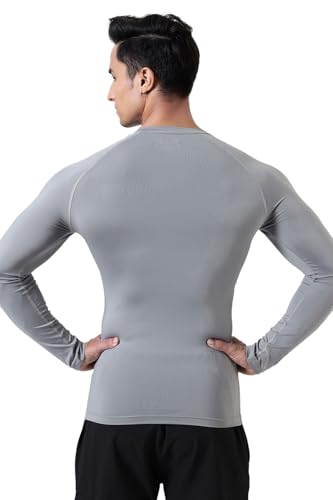 Image of FUAARK Men's Full Sleeve Compression T-Shirt - Athletic Base Layer for Fitness, Cycling, Training, Workout, Tactical Sports Wear