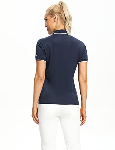 Image of Hiverlay Women's Golf Polo T Shirts Lightweight Moisture Wicking Short Sleeve Shirt Quick Dry UPF 50+