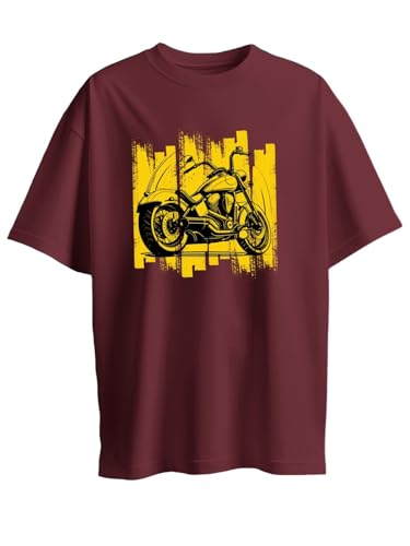 Image of Roads to India T-Shirt for Men - 100% Cotton Ladakh Motorcycle Rider Half Sleeve Round Neck Graphic Print | Regular & Oversized Fit | 180 /220 GSM | S-5XL | Black, Navy Blue, Maroon, Olive, Red, White