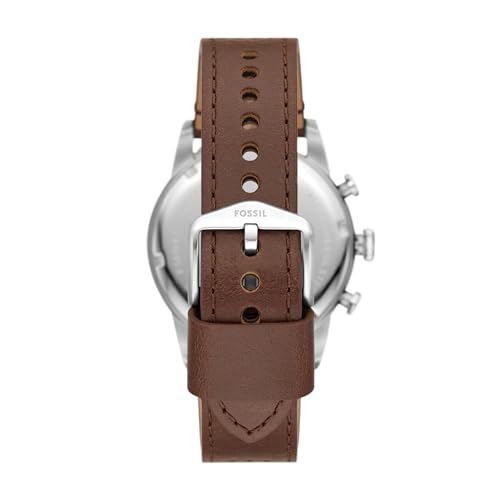 Fossil Leather Analog Cream Dial Men Watch-Fs6042, Brown Band - Image 2