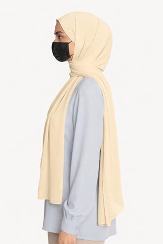 Image of Premium Georgette Hijab for Women, Lightweight and Breathable | 180x70 cm
