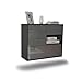 Produktbild Dekati Sideboard Knoxville hängend (92x77x35cm) Korpus anthrazit matt - Front Hochglanz Grau - Push to Open