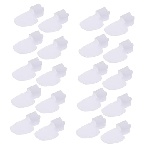 KOMBIUDA 1Set Silicone Toe Separators for and Bunion Relief Gel Toe Protectors for Foot Alignment and Comfort White