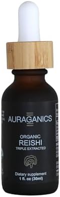 Auraganics Organic Triple Extracted Reishi Mushroom Fruiting Body Tincture | USA Grown and Certified Organic Reishi | Use for Stress, Sleep, Fatigue, Immunity and Inflammation | 1 Month Supply Auraganics Organic Triple Extracted Reishi Mushroom Fruiting Body Tincture | USA Grown and Certified Organic Reishi | Use for Stress, Sleep, Fatigue, Immunity and Inflammation | 1 Month Supply