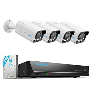 Reolink 4K 8CH Home Security Camera System, 4pcs 4K 5X Optical Zoom Wired PoE IP Cameras Outdoor, Color Night Vision, 8CH NVR with Built-in 2TB HDD, Smart AI Detection, Two-Way Audio, RLK8-811B4