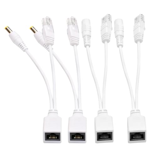 Kit PoE Splitter con Inyector Pasivo PoE y Conector DC 5.5x2.1 mm RJ45 Power Over Ethernet miniatura 1