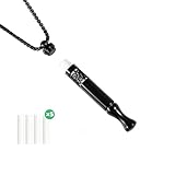 Ora Rauchfrei,Hilfsmittel zur Raucherentwöhnung,ist mit 20 Baumwollkernfiltern ausgestattet.Einzigartiges Design für die menschliche Atmung,das die Raucherentwöhnung effektiver unterstützt (Schwarz)