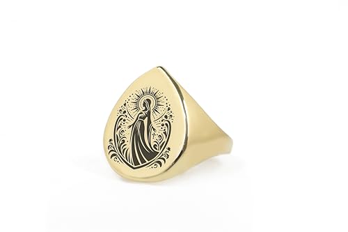 Bague Vierge Marie or 24k : un bijou chrétien durable qui ne ternit pas