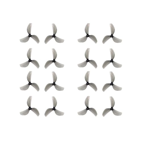 Hélice PC 45mm-3 micro-drone grise : set de 16 rotors 3 pales haute résistance
