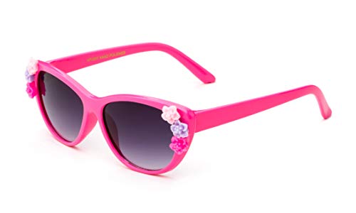 Girls Toddlers Fashion Sunglasses Cateye Cute Sunglasses with Flowers UV Protection w/Pouch (0-5 YRS)2
