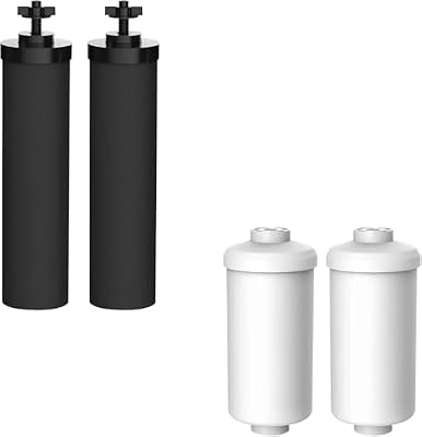 Filterlogic NSF/ANSI 42&372 Certified Water Filter, Replacement for Berkey® BB9-2® Black Purification Elements and Berkey® Gravity Filter System