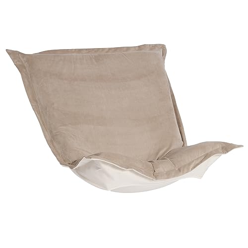 Howard Elliott Collection Puff Chair Cushion With Cover, Butterfly Sling Chair Replacement Cushion with 100% Sunbrella Acrylic for Puff Chairs & Furnitures, 49 x 40 Inch, Bella Sand
