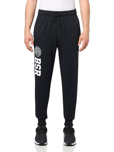 Under Armour Project Rock Rival Fleece Joggers Pantaloni, (001) Nero// / / Bianco, M Uomo