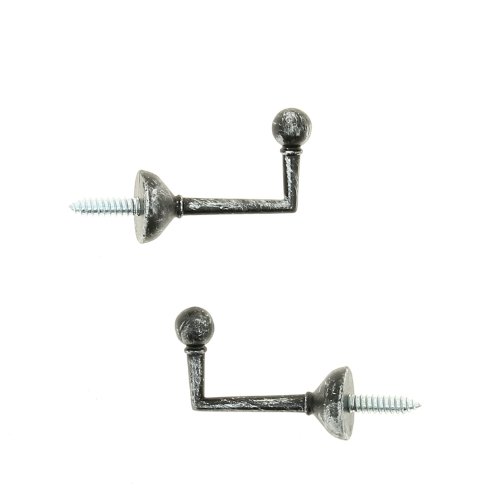 Luance - Lot de 2 gonds droits noir