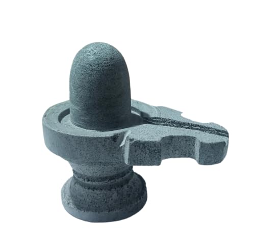 Pietra naturale di Gorara - Realizzato in autentica pietra Gorara, questo idolo Shivling presenta un tono grigio unico che si approfondisce di colore quando viene applicato l'olio, simboleggiando la trasformazione divina.