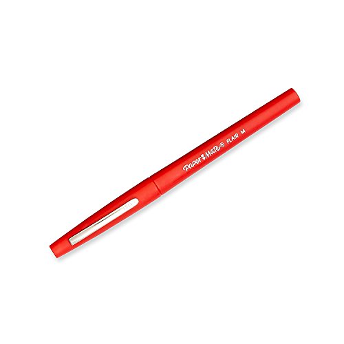 Paper Mate Flair Felt Tip Pens, Medium Point 1.0mm (2-Dozens, Red)