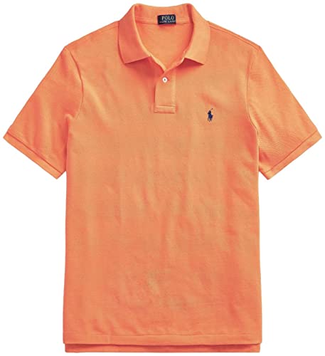 Image of POLO RALPH LAUREN Men Custom Fit Mesh Pony Logo Shirt (XXL, ClscPeach)