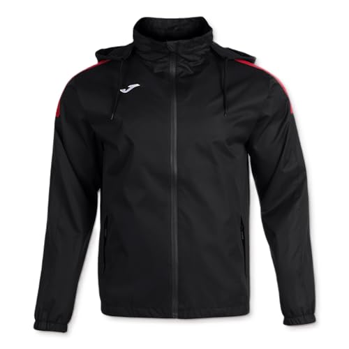 Joma 2XL Anorak Urban IV, Unisex-Adult, Negro-Rojo