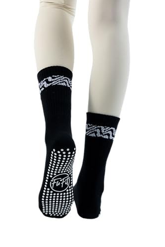 Image of Non-Slip Pilates Socks for Women with Grips - Barre, Yoga, Workout, Studio Grip Socks - Toeless, Breathable, Anti-Skid