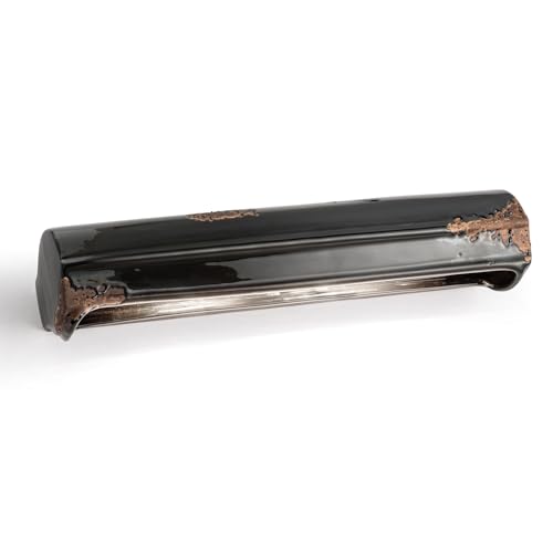 Applique linéaire rétro Ferroluce noire luminaire mural salon