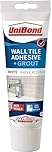 UniBond 2643638 Ultra Force Wall Tile Adhesive and Grout in Easy Apply Tube, 2 in 1 Waterproof Wall Tile Adhesive with Grout for Easy Tiling, White 300g
