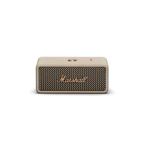 Marshall Emberton III Compact Portable Bluetooth Speaker with 32+ Hours of Playtime, (360° Sound), Dust & Waterproof (IP67) – Cream. view 1