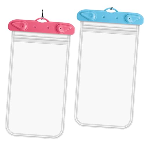 SEWACC 2Pcs Phone Case Transparent Pouch for Beach Kayaking Water Sports Lightweight Durable Protection for Swimming Outdoor Activities Lake