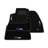 Kit Tappetini Auto compatibili con Ford C-MAX 2015-2019 | Set Tappeti in Moquette, ricamo GT Line, Tappeto auto su misura