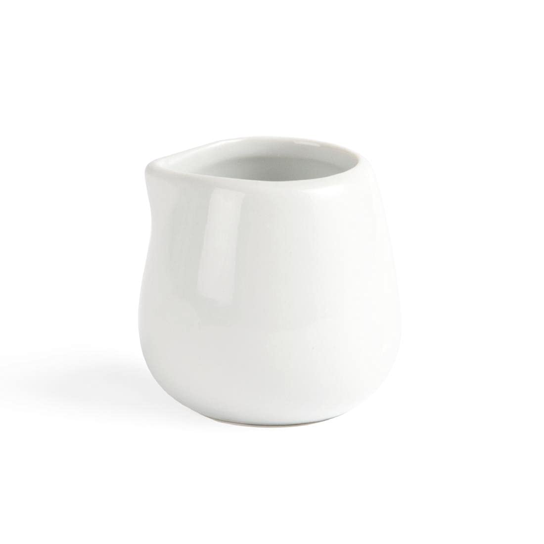 Olympia Whiteware Compact Jugs 85ml (12 Pack) - Reusable Mini Creamer Pitcher C204