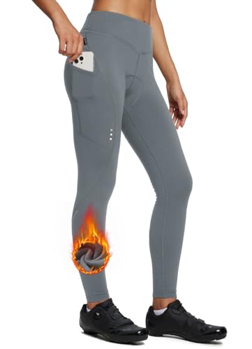 BALEAF Calças femininas de ciclismo de inverno acolchoadas leggings térmicas forradas com lã resiste