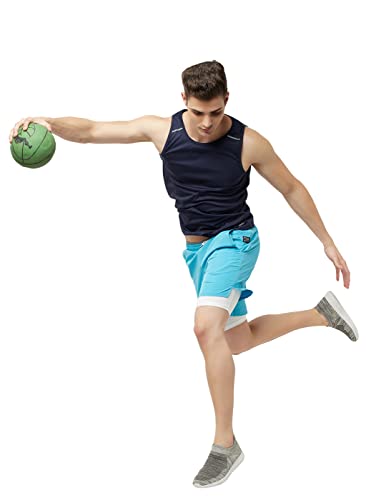 Image of TRUEREVO Men's Light Weight Dryfit Sports Tank Top Vest with Reflective Details for Running, Gym & Training
