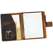 Personalised leather A4 ring binder, retro leather A4 4 ring binder folder, leather A4 portfolio NA405BS
