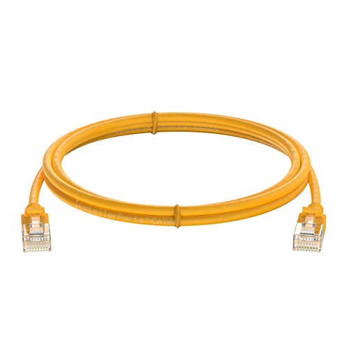 Cable Ethernet CAT8 1.52 m Amarillo RJ45 miniatura 5