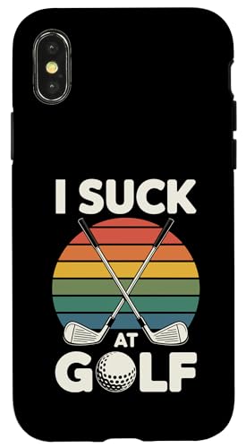 I Suck At Golf Loser Dad ȃW[N St X}zP[X iPhone X/XS p