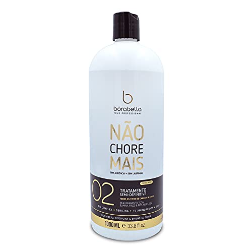 Escova Progressiva Borabella no More Cry - Tratamento Profissional 1L - Alisamento Sem Odor e Brilho Espelhado