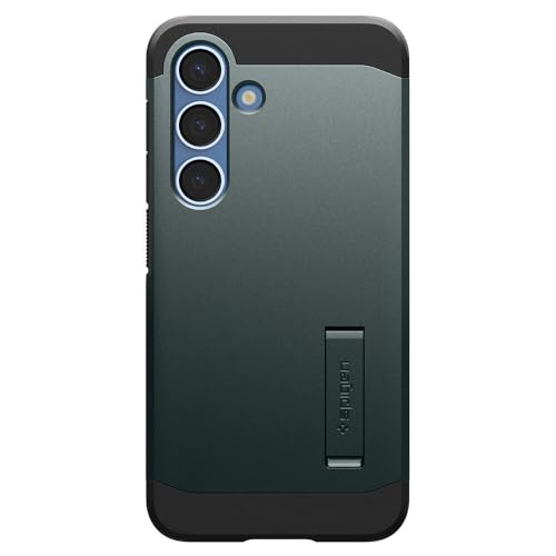 Image of Spigen for Galaxy S25 Plus Case, Tough Armor MagFit [Kickstand] [Compatible with MagSafe] [Military-Grade Protection] - Abyss Green