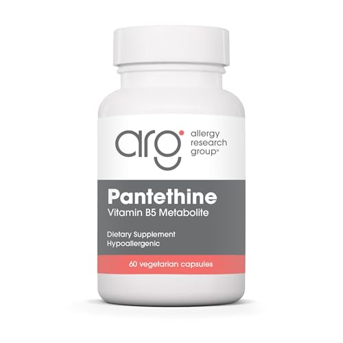 ARG Pantethine - 660 mg Vitamin B5 Metabolite - Supports Carbohydrate Lipid & Amino Acid Metabolism - Hypoallergenic - 30 Servings - 60 Capsules