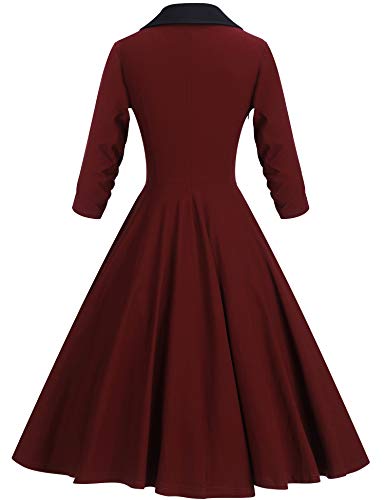 Image of GownTown Womens 1950s Cape Collar Vintage Swing Stretchy Dresses