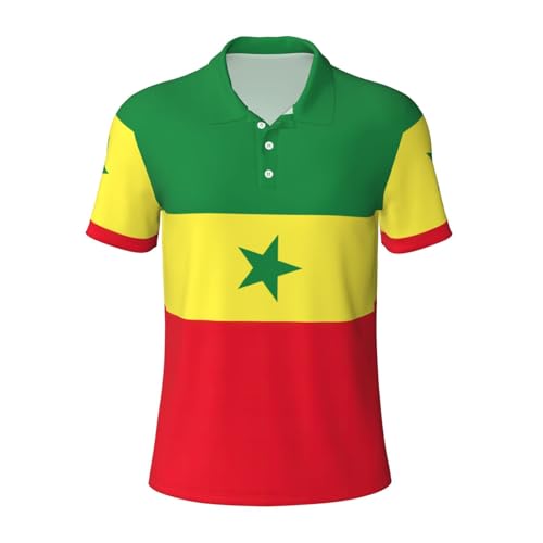 Polo Sénégal homme manches courtes respirant et décontracté