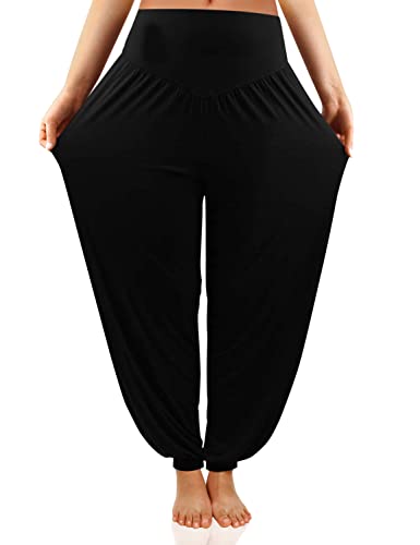 Fitglam Women's Harem Pants Yoga Hippie Boho Beach Pants Summer Baggy Joggers Plus Size Black New #TOP21