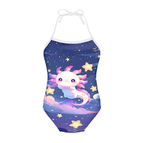 Image of Girls One Piece Swimsuit Summer Quick Dry Beach Sport Bathing Suit Halter Strap 1-10 Little Kids Toddler Swimwear