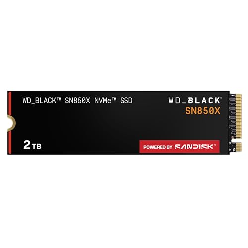 WD_BLACK SN850X NVMe SSD 2 TB interne SSD (Gaming Speicher, PCIe Gen4-Technologie, Lesen 7.300 MB/s,...
