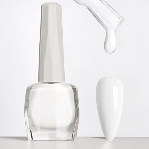 White Nail Polish Long-Lasting Chip-Resistant White Nail Polish for DIY Manicures Quick Drying and Pure Milky Varnish for Effortlessly Beautiful Nails at Home