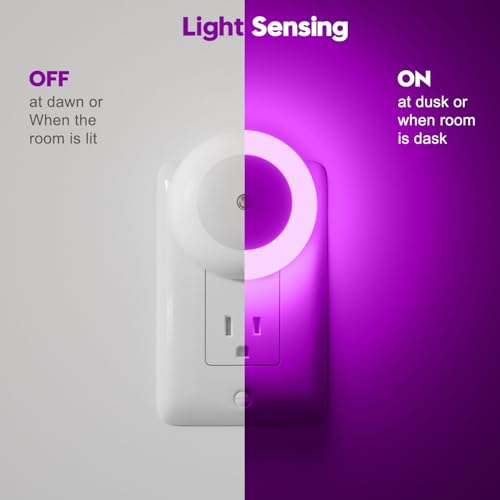 Image of fesnne Night Light, Night Lights Plug into Wall, Dusk to Dawn Sensor, Pink Led Night Light 0.5W, 8 Pack Nightlight for Adults, Bedroom, Bathroom, Hallway, Kitchen