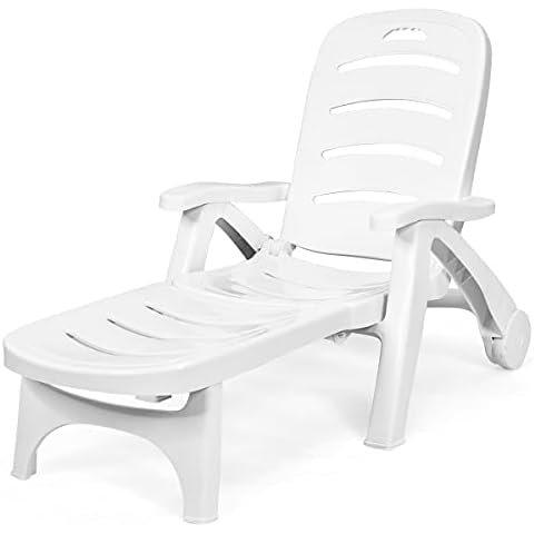 RELAX4LIFE 5-Position Folding Sun Lounger Cover