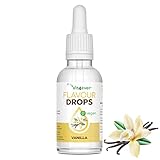 Flavour Drops 50ml - Gotas de sabor sin calorías - Para quark, gachas, yogur y mucho más. - Vegano - Sabor: Vainilla (vainilla)